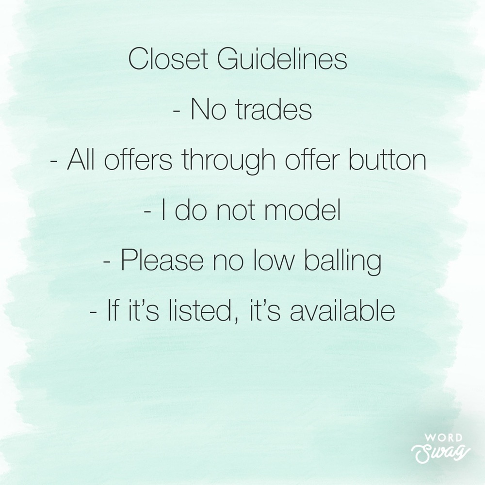 Closet Guidelines :)